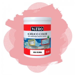 Pintura Latex Interior Exterior Acrilico Premium  4 lt Rosa Colonial